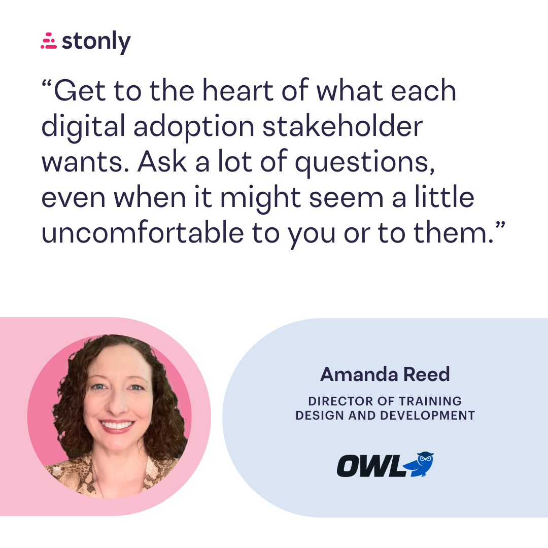 Amanda Reed, Digital Adoption Champion