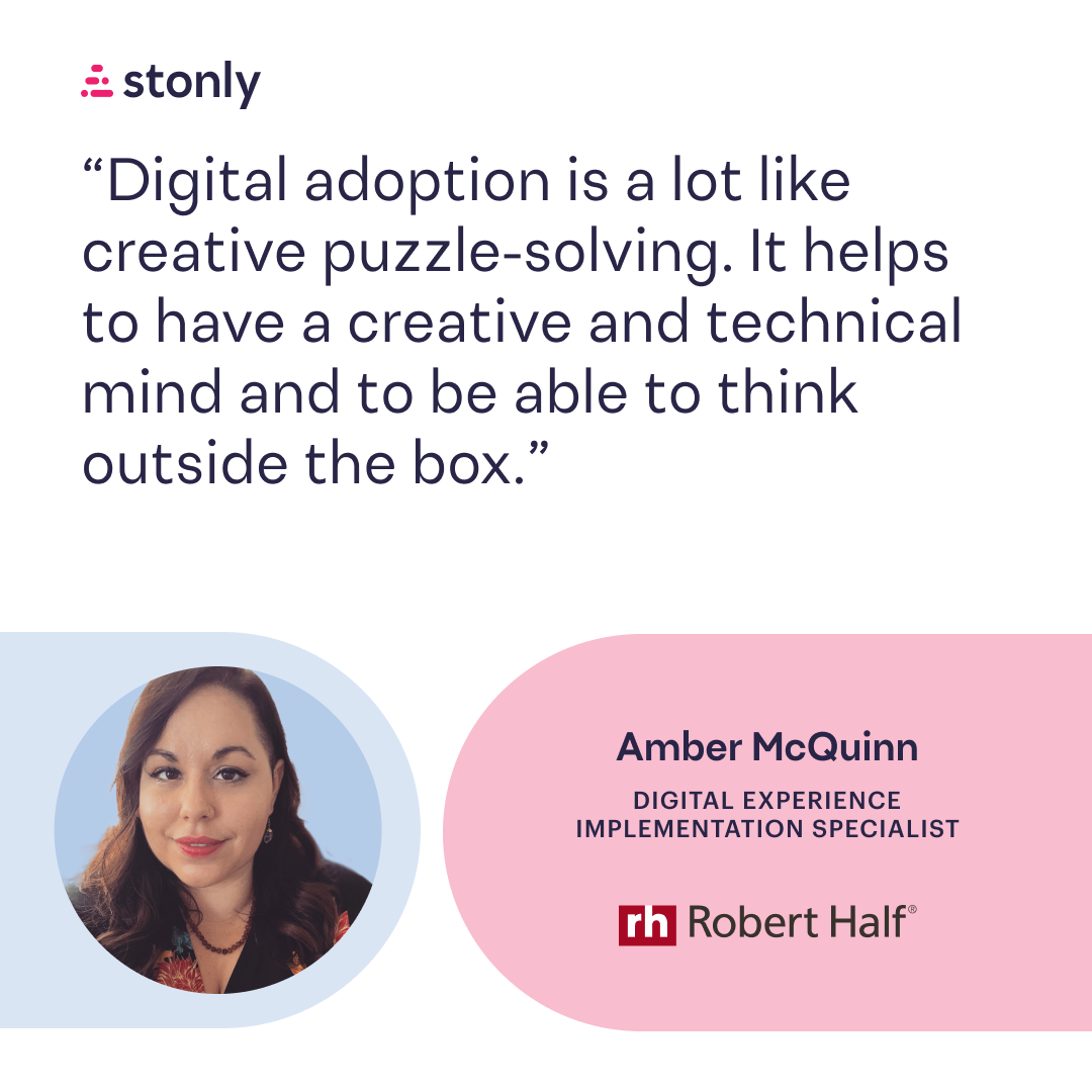 Amber McQuinn, Stonly Digital Adoption Champion