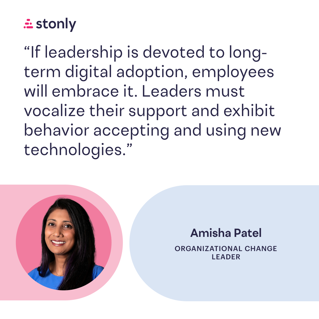 Amisha Patel, Stonly Digital Adoption Champion
